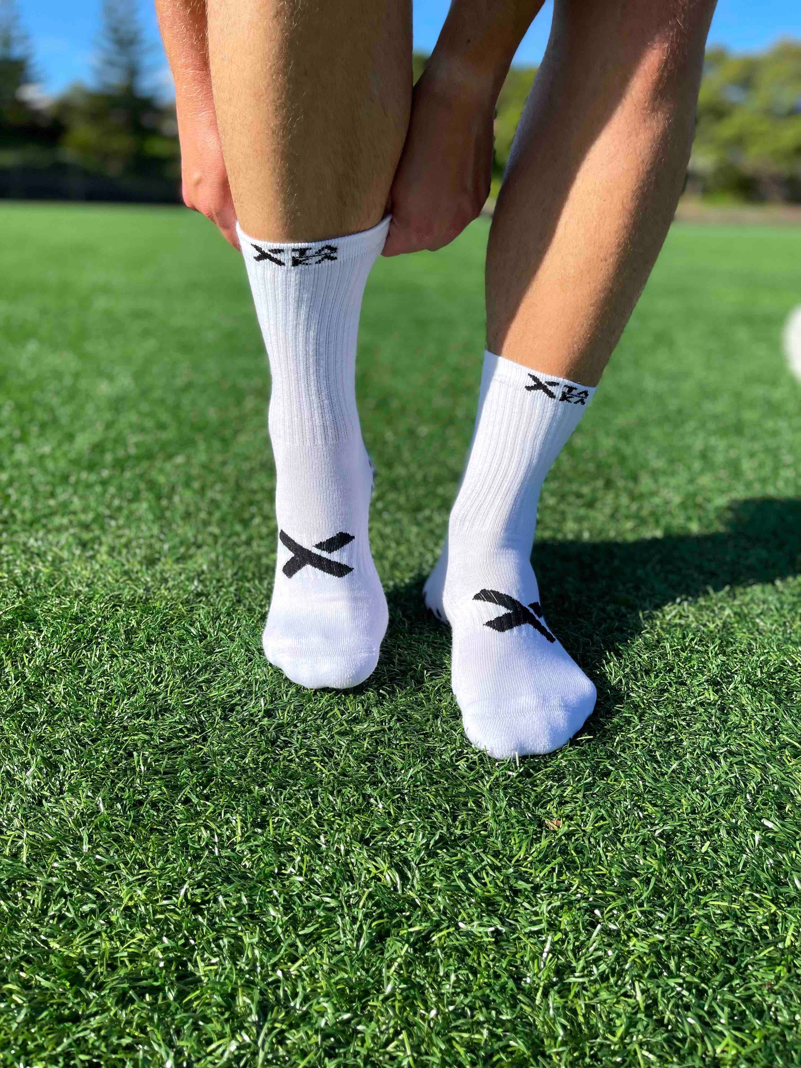 Taka Grips, White - Elite Performance Grip Socks